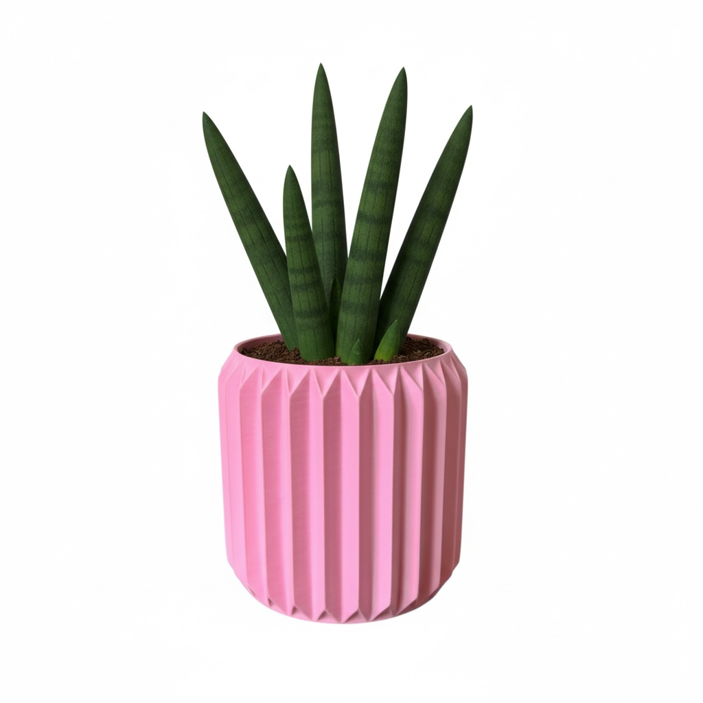 Textured Round Plant Pot