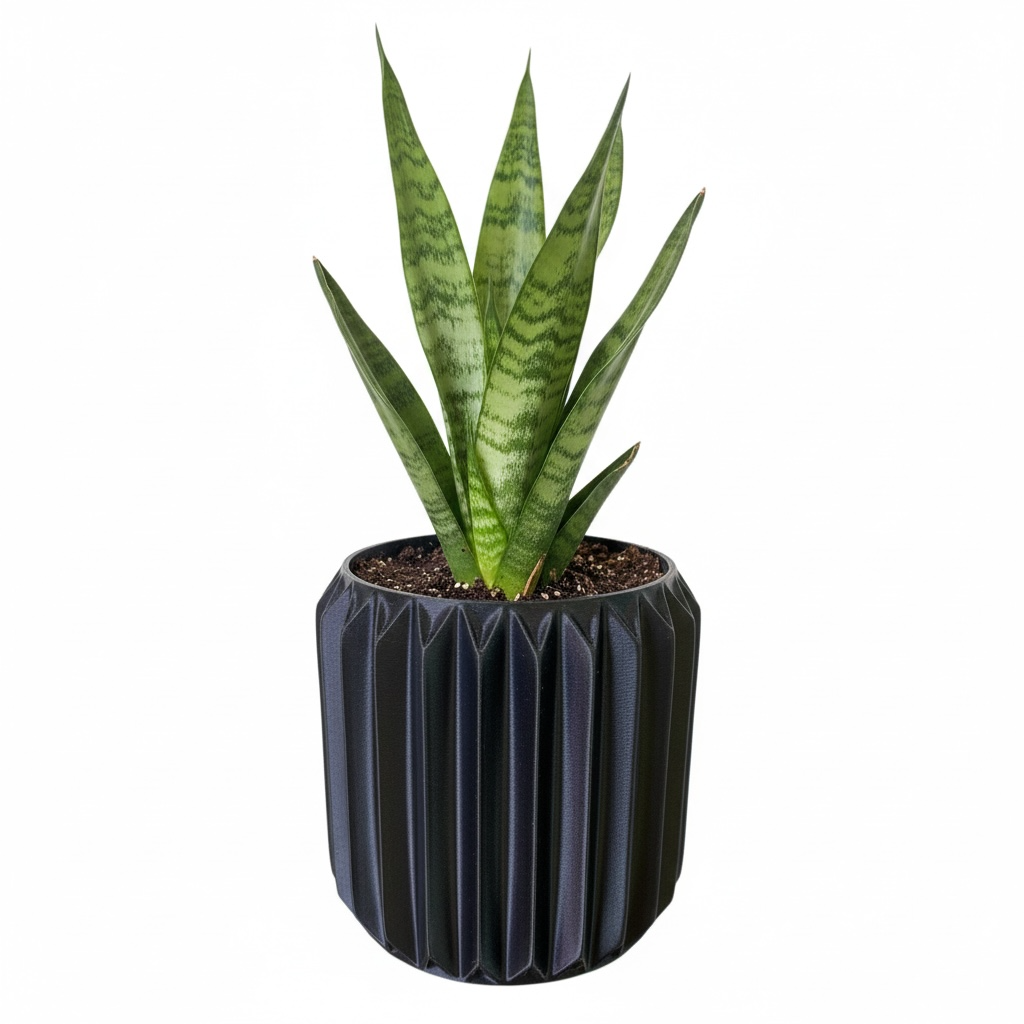 Textured Round Plant Pot